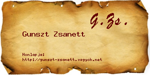 Gunszt Zsanett névjegykártya